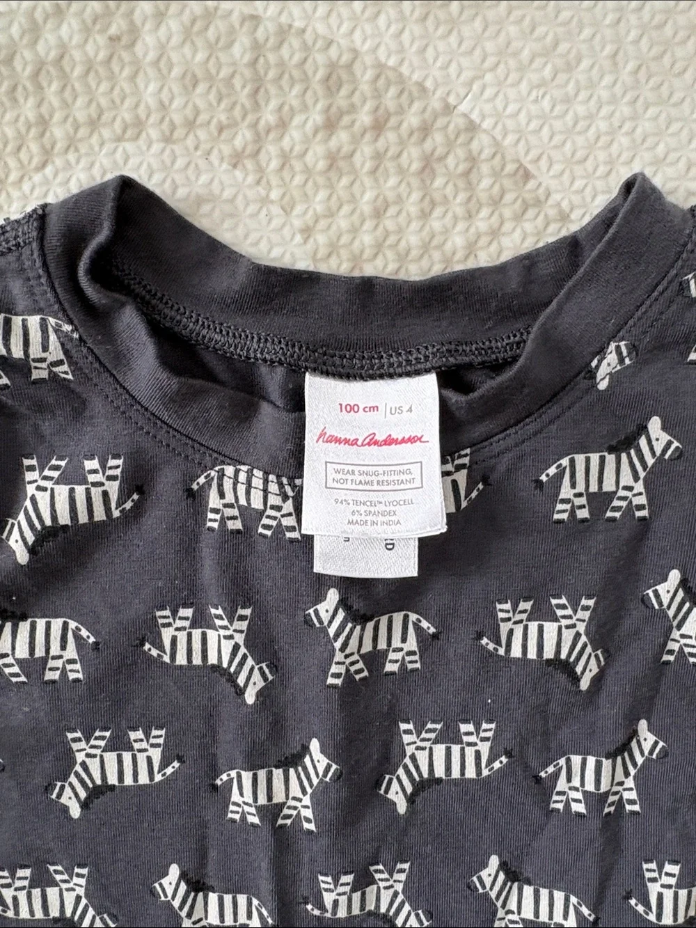 Hanna Andersson Zebra Print Pajama Set